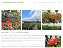 Tablet Screenshot of coldmountainnursery.com